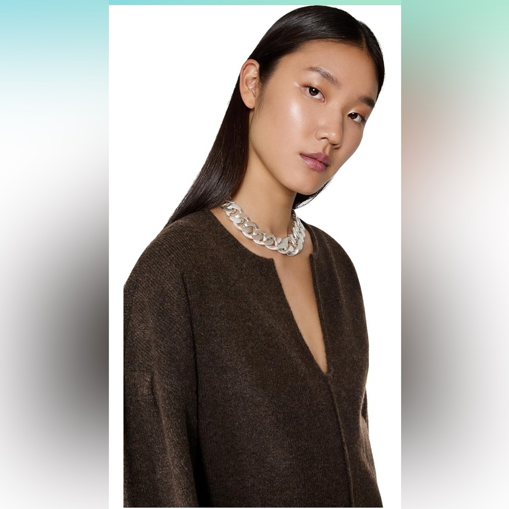 NWT • Rebecca Minkoff • Women's Harper V-Neck Sweater • Chestnut 🤎 • XS •